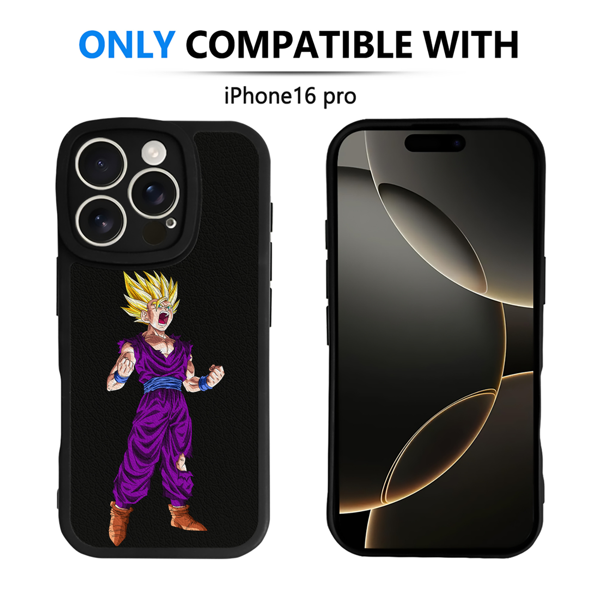 （画像用） ドラゴンボール 孫 悟飯（そんごはん）DRAGON BALL Son Gohan 【iPhone 16シリーズ対応】シリコンスマホケース（レザー調） 材質：シリコン